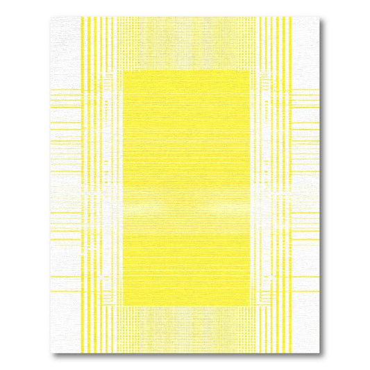 Vibrant Yellow Linear Geometric Rug