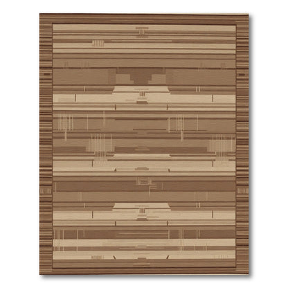 Earthy Tone Geometric Stripe Rug