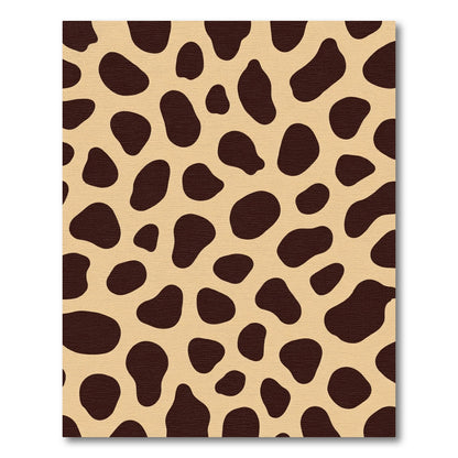 Brown Spots on Beige Contemporary Rug