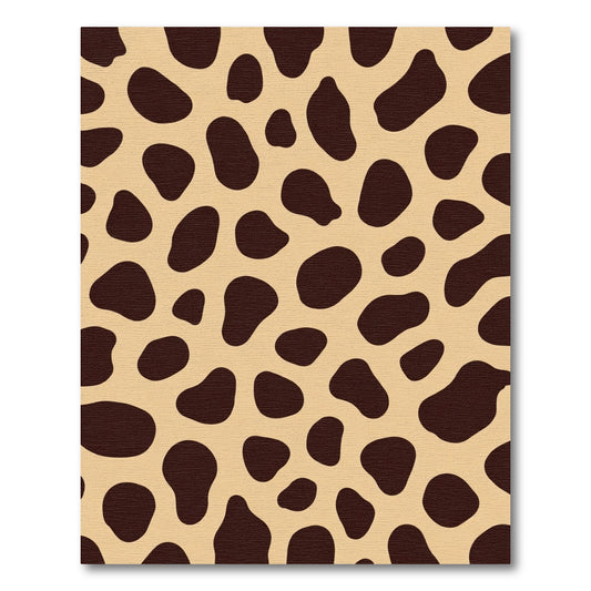 Brown Spots on Beige Contemporary Rug