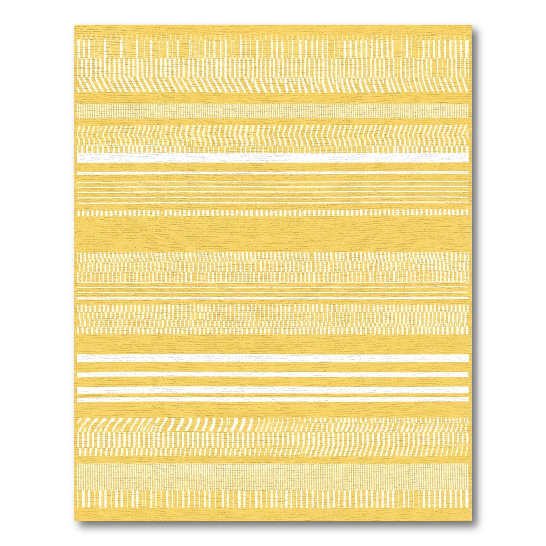 Geometric Stripes White Textured Rug