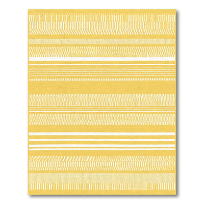 Geometric Stripes White Textured Rug