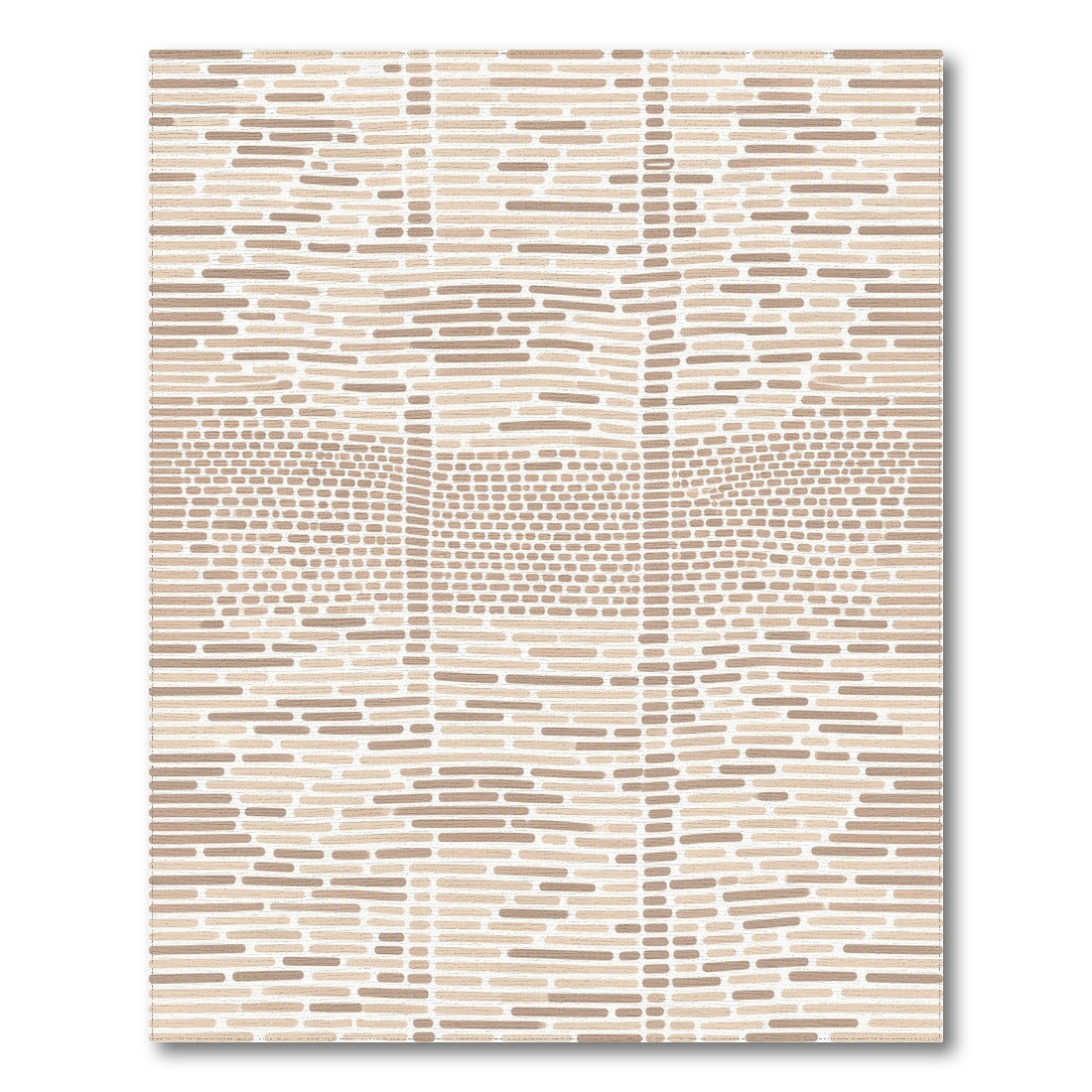 Geometric Modern Beige Geometric Lines Area Rug