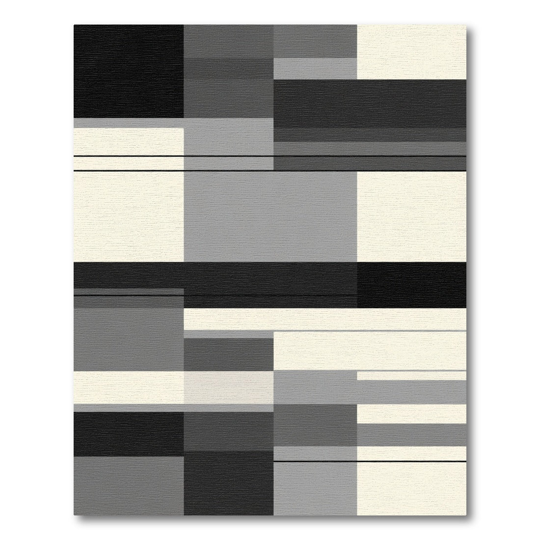 Mid-century Modern Geometric Blocks Rug