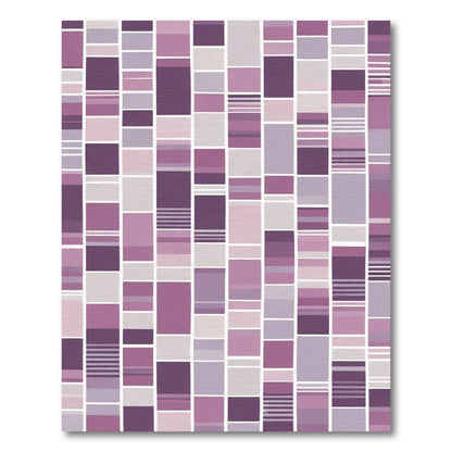 Purple Pink Rectangular Blocks Rug