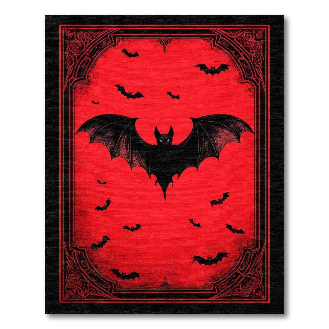 Red Bat Distressed Area Rug