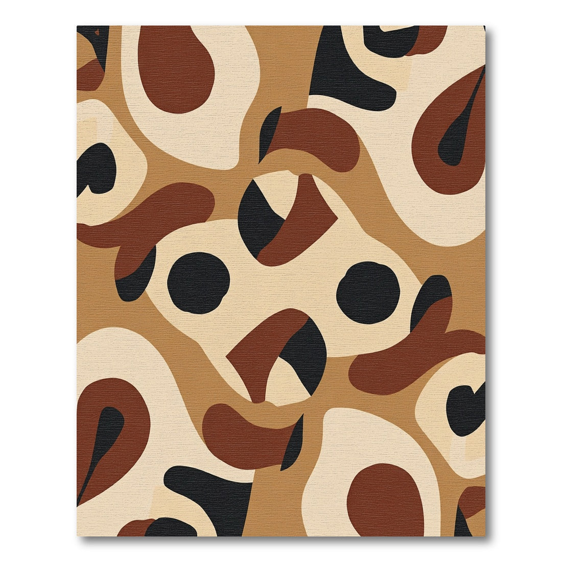Earthy Abstract Organic Forms Rug