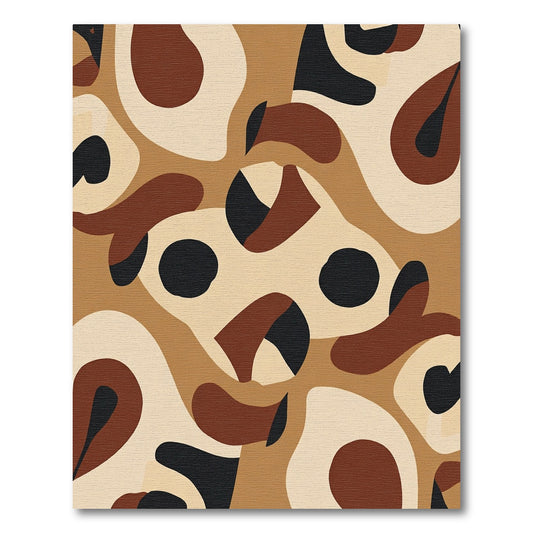 Earthy Abstract Organic Forms Rug