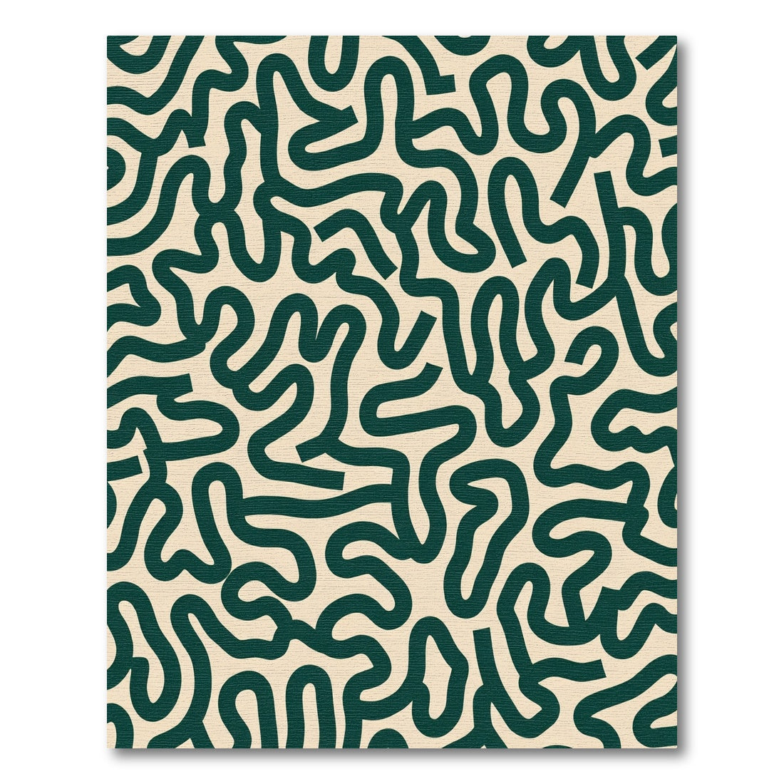 Verdant Cream Maze Lines Rug