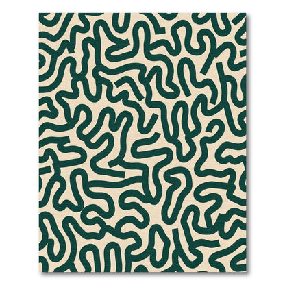 Verdant Cream Maze Lines Rug