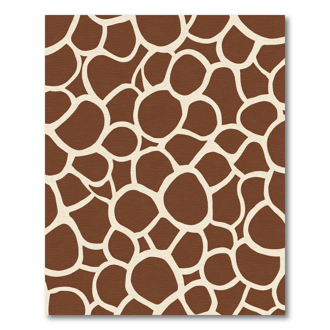 Brown Animal Hide Organic Shapes Rug