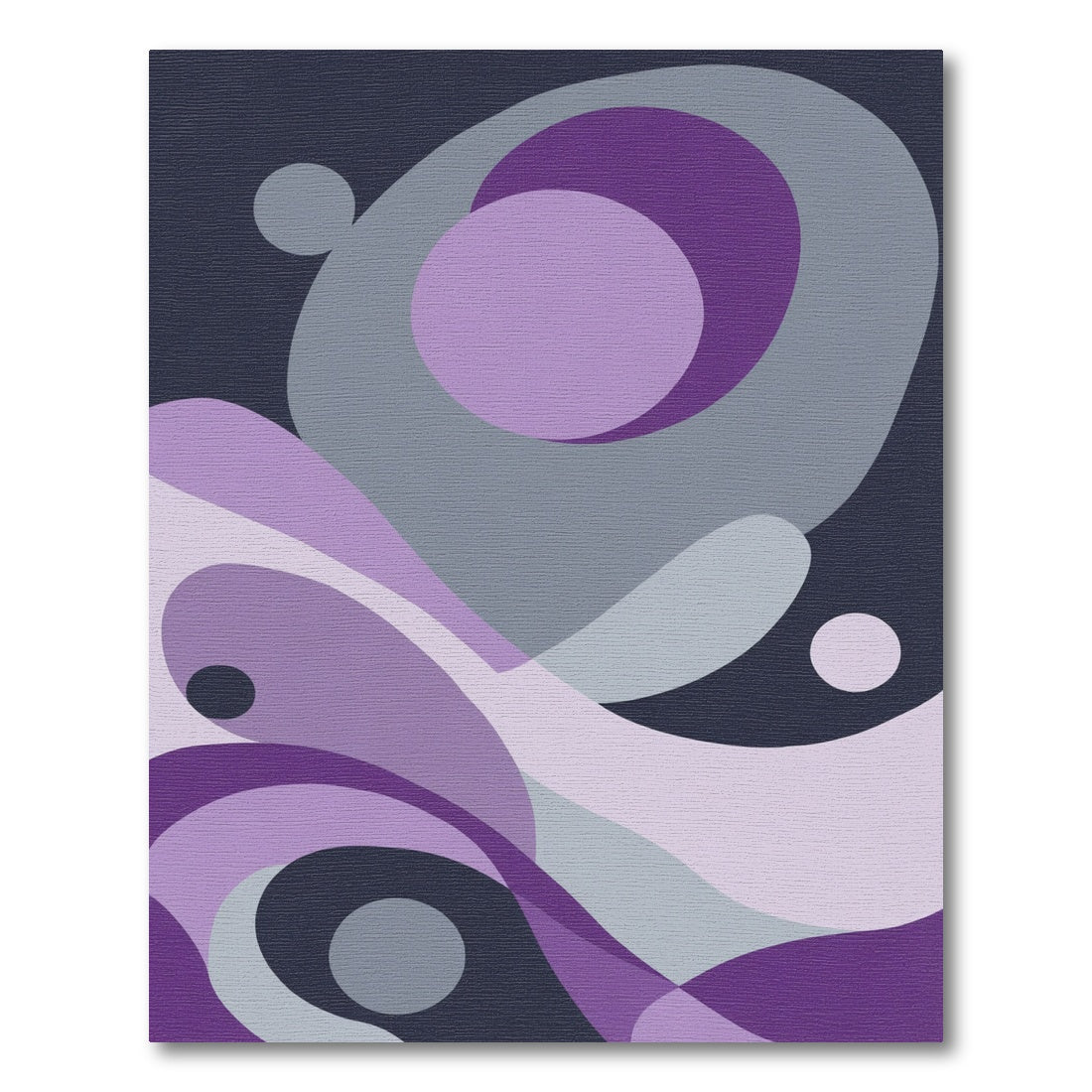 Fluid Lilac Gray Swirls Rug