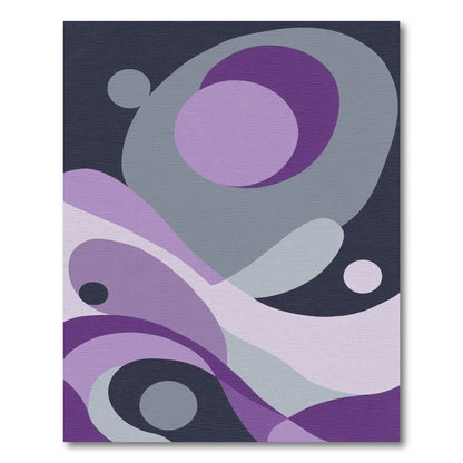 Fluid Lilac Gray Swirls Rug