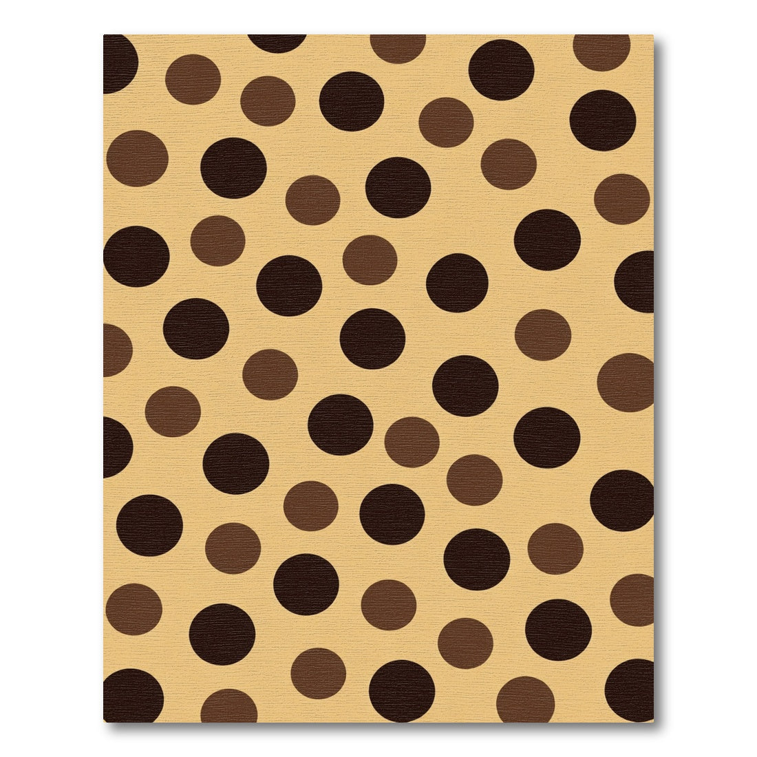 Warm Earthy Brown Polka Dot Scatter Rug