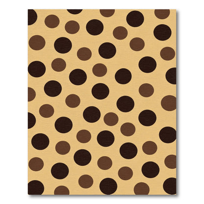 Warm Earthy Brown Polka Dot Scatter Rug