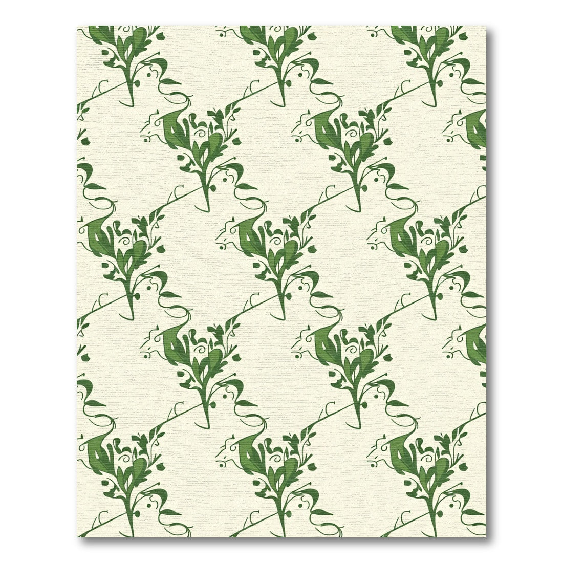 Emerald Green Vine Swirl Rug
