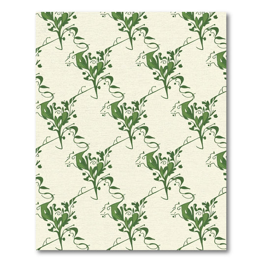 Emerald Green Vine Swirl Rug