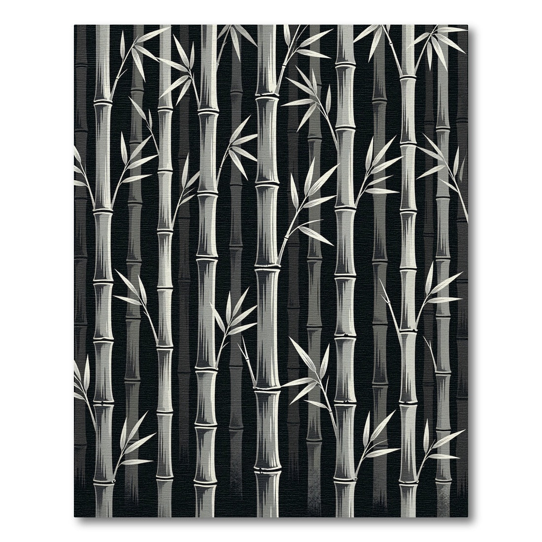 Monochromatic Bamboo Forest Grove Rug