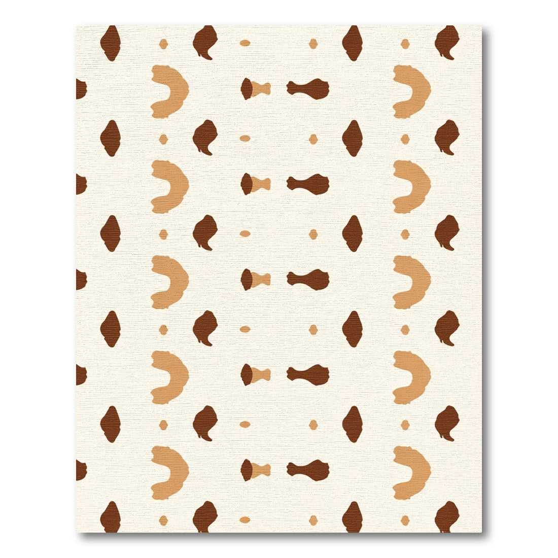 Neutral Brown Abstract Spots Rug