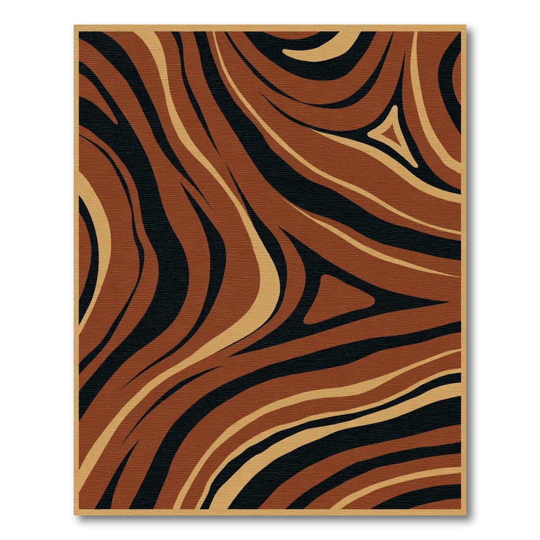 Earthy Tones Abstract Swirl Rug