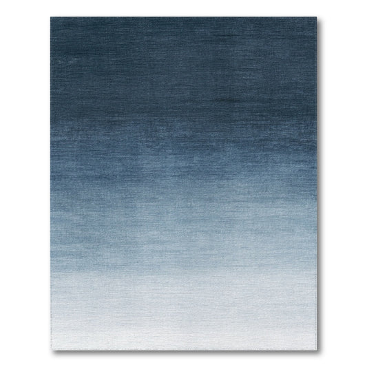 Navy Blue Ombre Gradient Rug