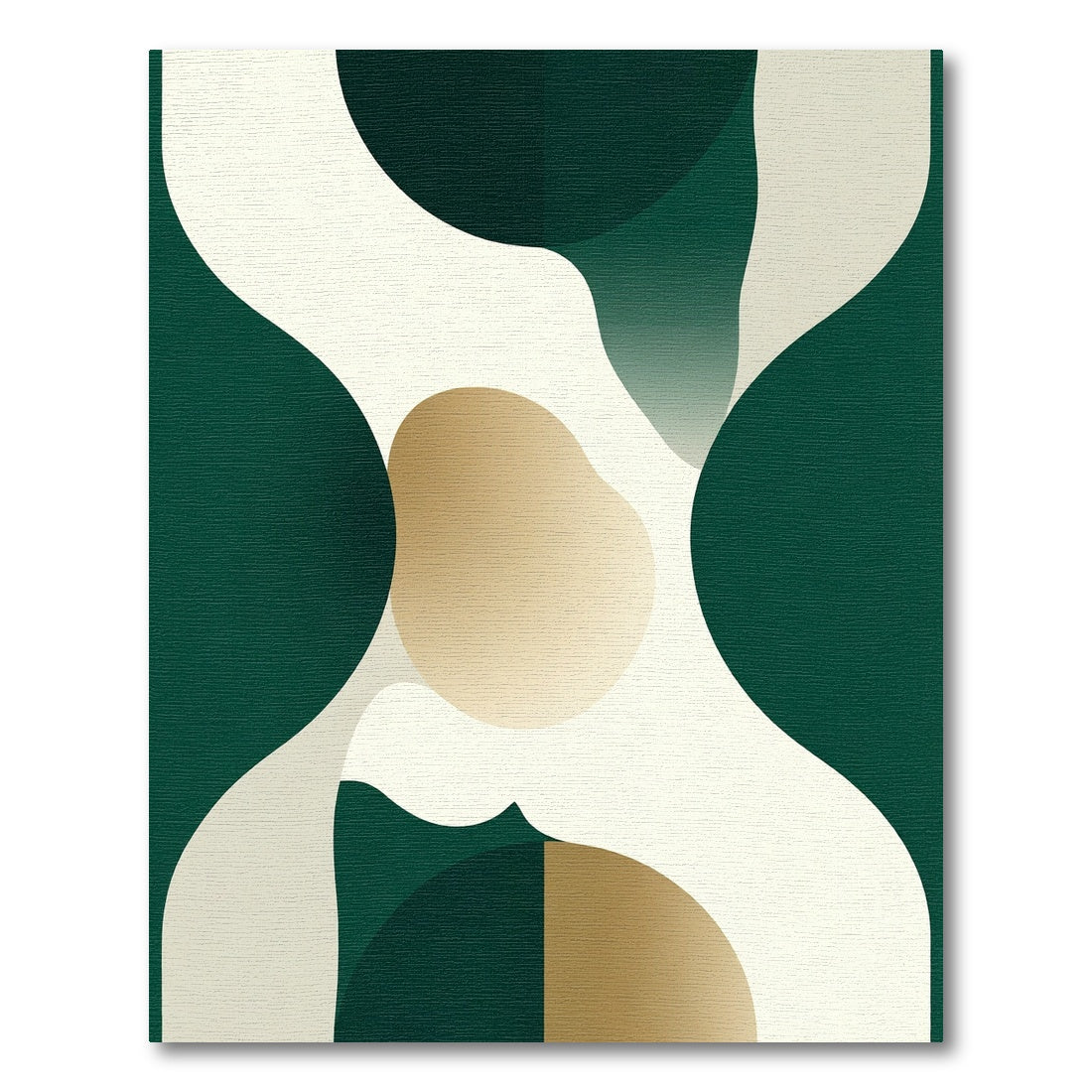 Emerald Gold Amorphous Organic Flow Rug