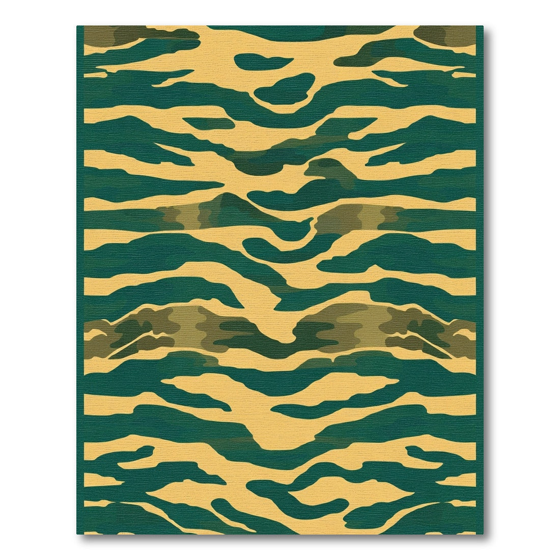 Abstract Tiger Stripe Camo Rug