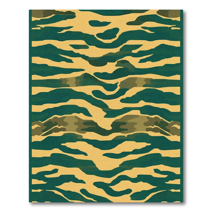 Abstract Tiger Stripe Camo Rug