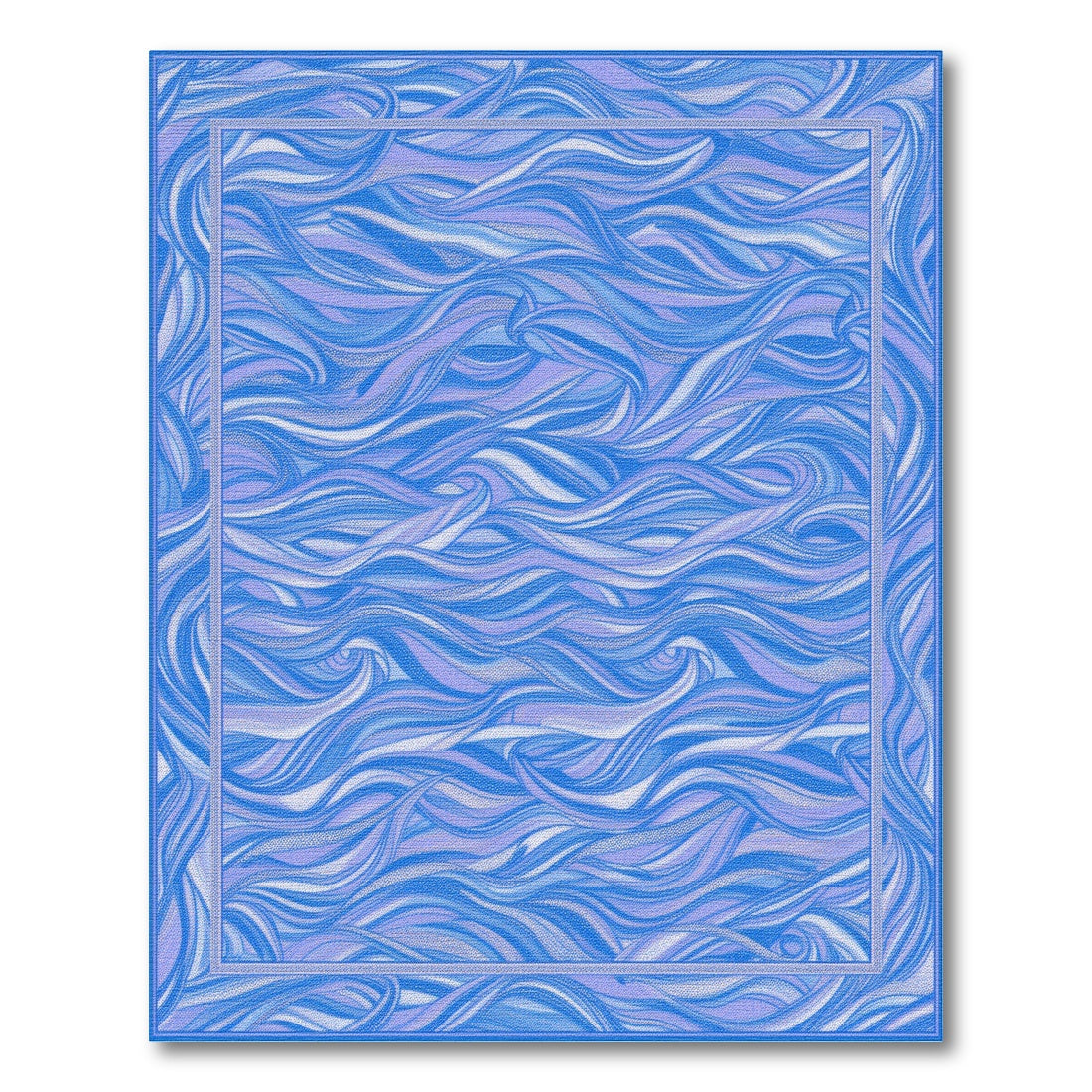 Blue Wave Abstract No. 17 Area Rug