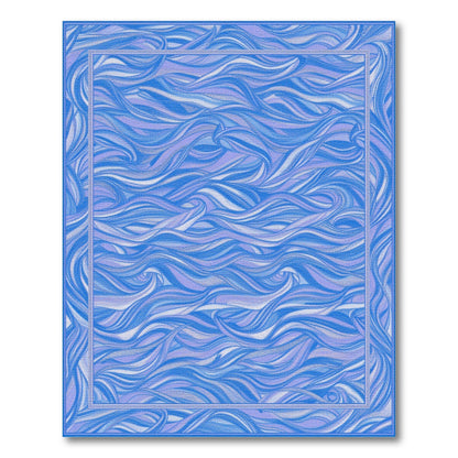 Blue Wave Abstract No. 17 Area Rug