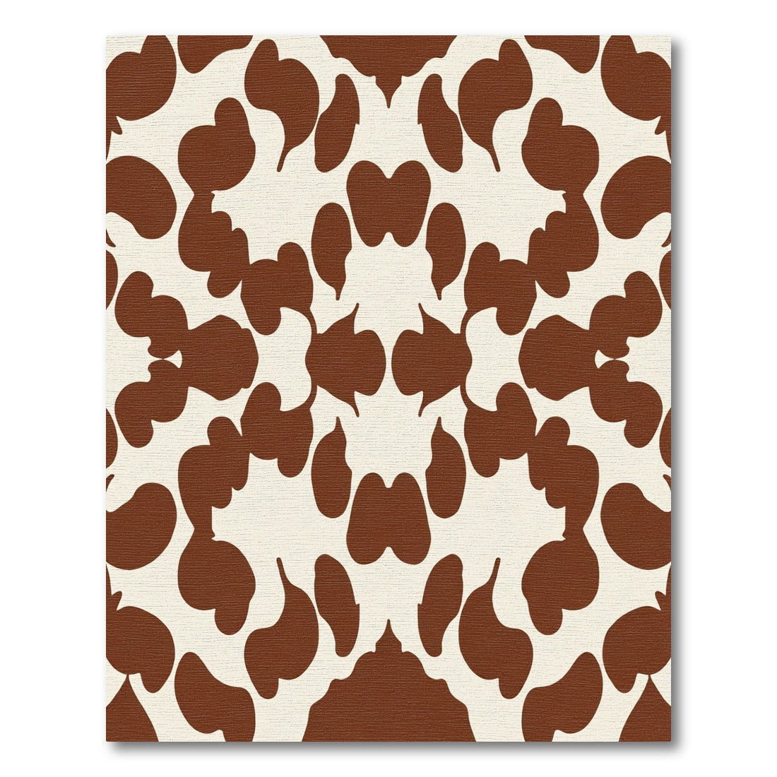 Brown Cream Abstract Spots Rug