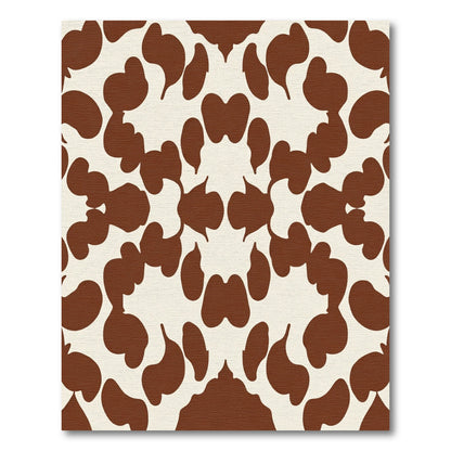 Brown Cream Abstract Spots Rug