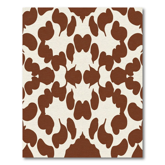 Brown Cream Abstract Spots Rug