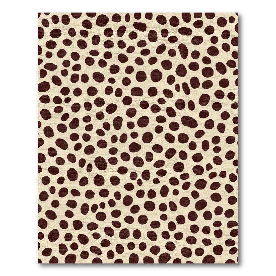 Cream Brown Spotted Animal Print Rug