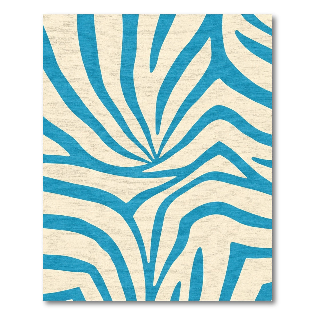 Bold Teal Cream Zebra Stripes Rug