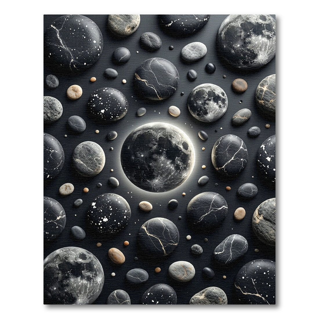 Dark Cosmic Pebble Celestial Collection Rug