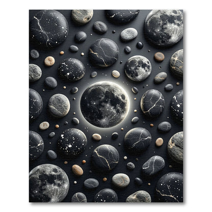 Dark Cosmic Pebble Celestial Collection Rug