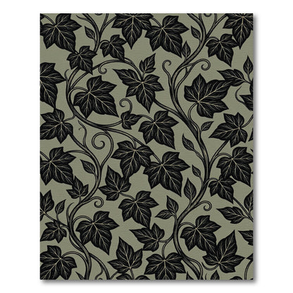 Dark Ivy Vine Scrollwork Rug