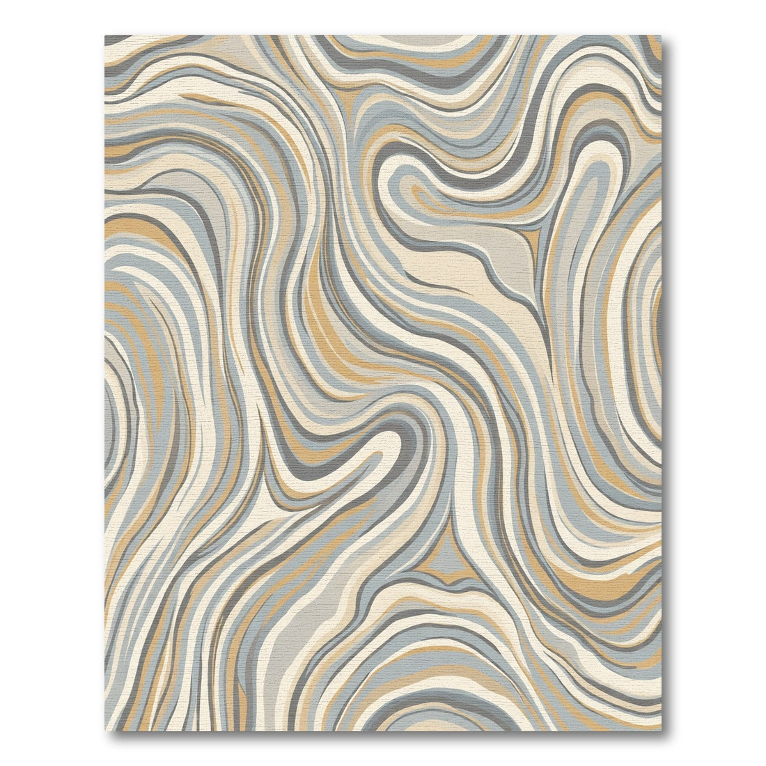 Earthy Swirl Abstract Composition Rug
