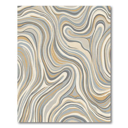Earthy Swirl Abstract Composition Rug