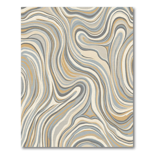 Earthy Swirl Abstract Composition Rug