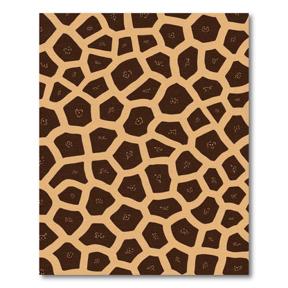 Giraffe Print Ochre Brown Cells Rug