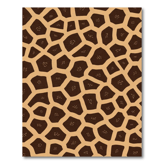 Giraffe Print Ochre Brown Cells Rug