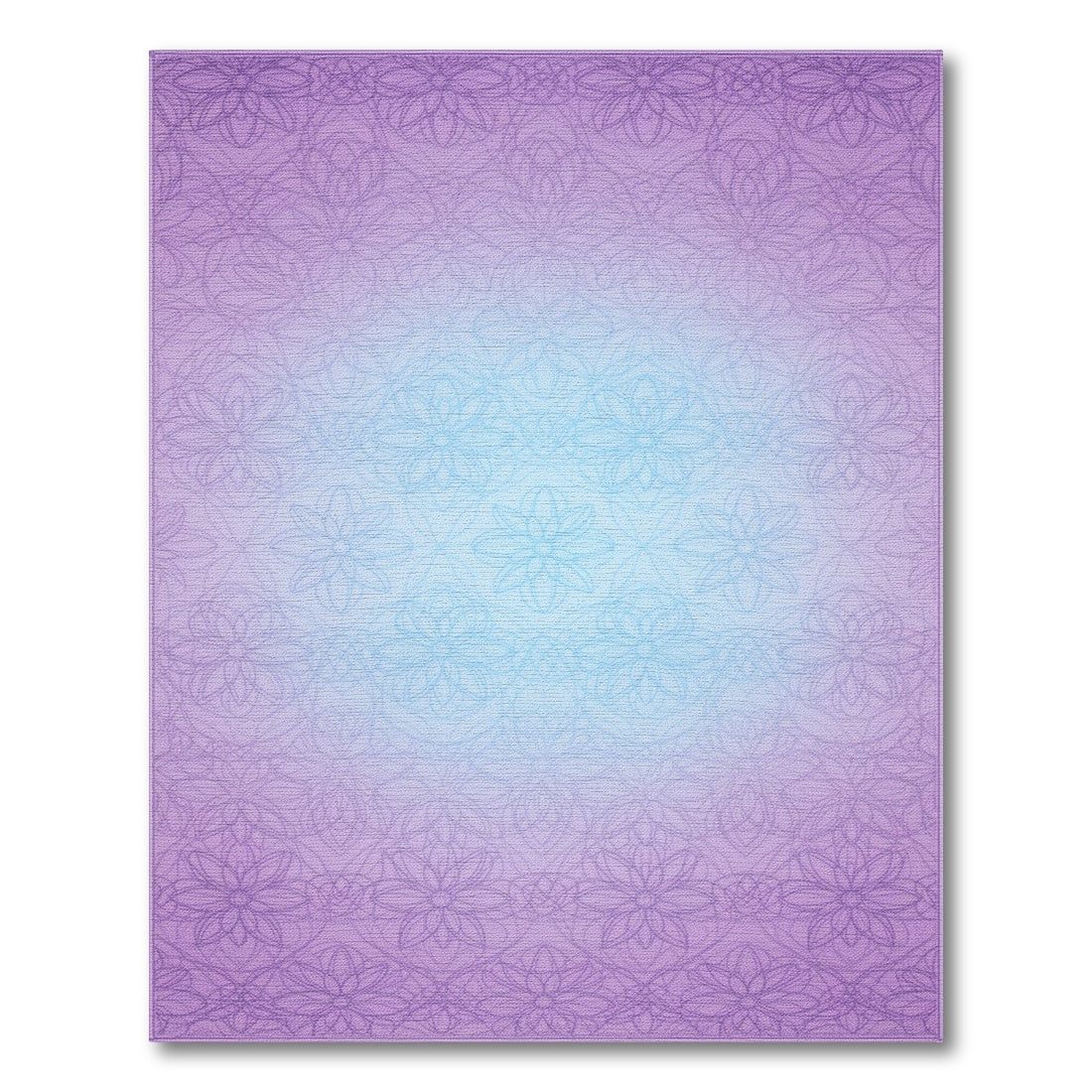 Purple Floral Ombre Vintage Area Rug