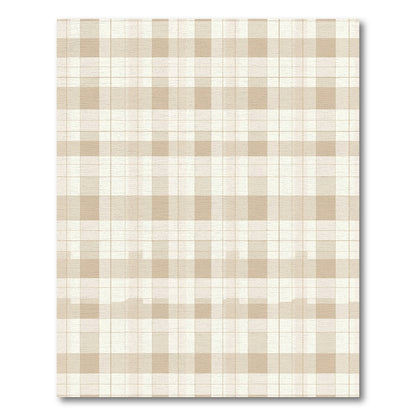 Seaside Tan Plaid Squares Rug