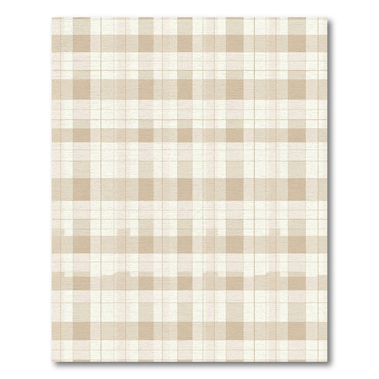 Seaside Tan Plaid Squares Rug