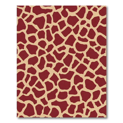 Crimson Tan Giraffe Spots Rug