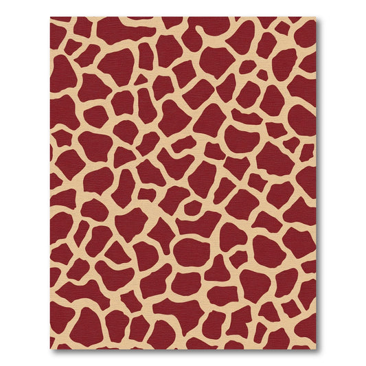 Crimson Tan Giraffe Spots Rug