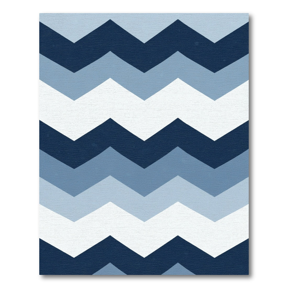 Navy Blue Chevron Stripes Rug