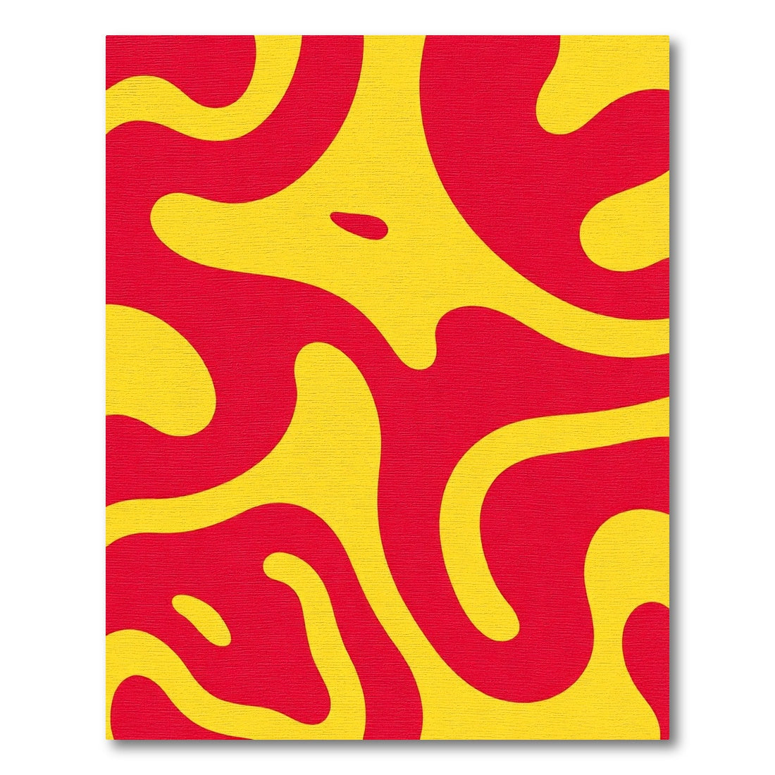 Bold Red Yellow Swirl Ribbons Rug